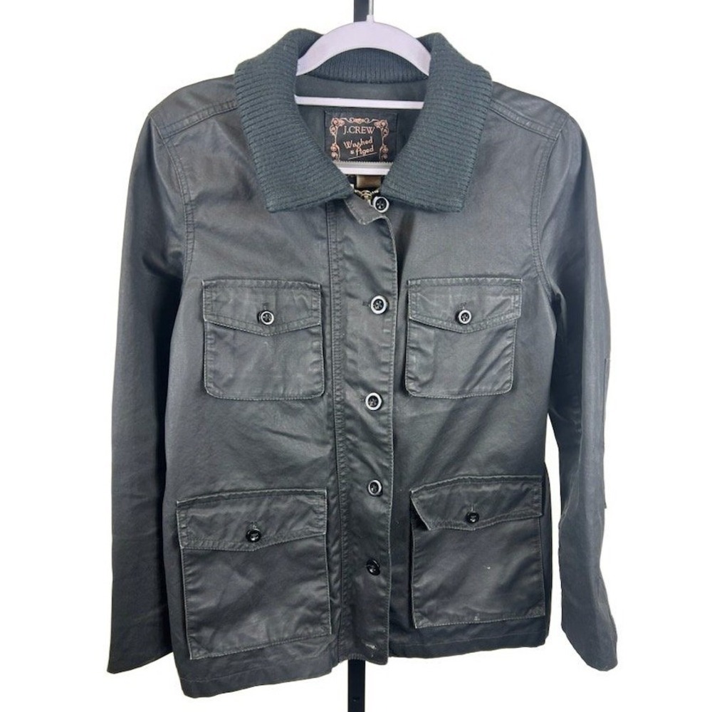 J.Crew Utility Jacket Women's Size Small Washed Aged 100% Cotton